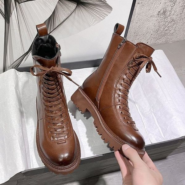 

flying shoes capricorn warm, delicate cotton, laced, artificial, women's boots, martin's autumn and winter boots, Black