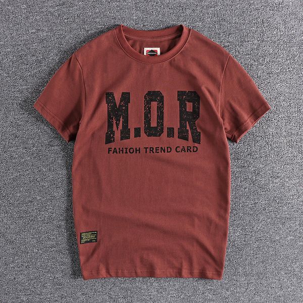 

2021 new men clothing summer retro graphic t shirts letter print washed pure cotton men's round neck short sleeve tees dlq5, White;black
