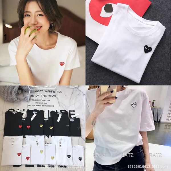 

cwmze play short sleeve chuanjiu embroidery par pure cotton round neck baoling men short couple's chuanjiu embroidery love brand sleeve, White