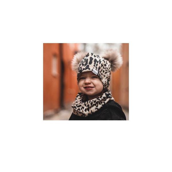 

2 pcs new baby hat scarf suit autumn winter printed kids hat scarf set cotton girls and boys hats neck childr qylijf, Yellow