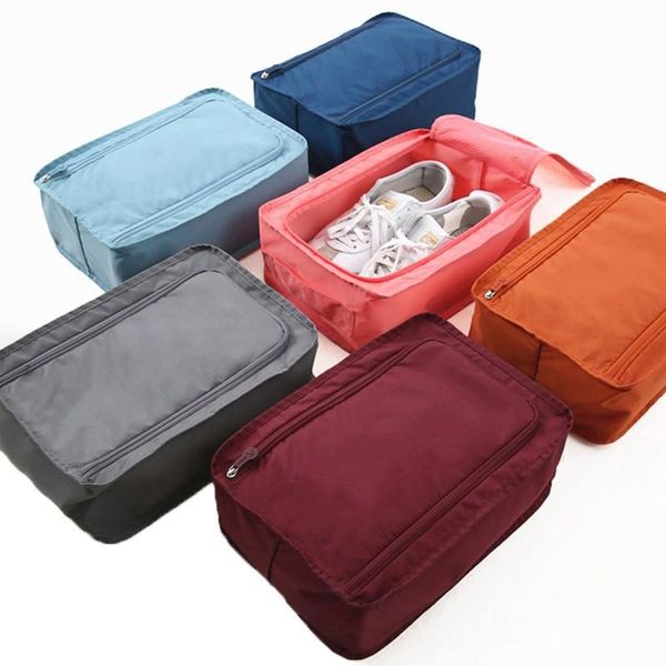 

storage bags convenient travel bag nylon 4 colors double layer portable organizer shoe sorting pouch multifunction