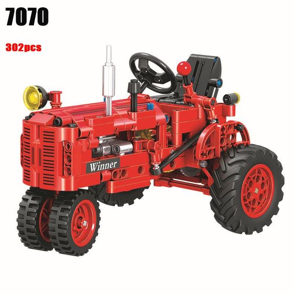 

победитель 7070 technic классический классический старый трактор building block diy образовательный кирпич игрушки для детей смешной подарок