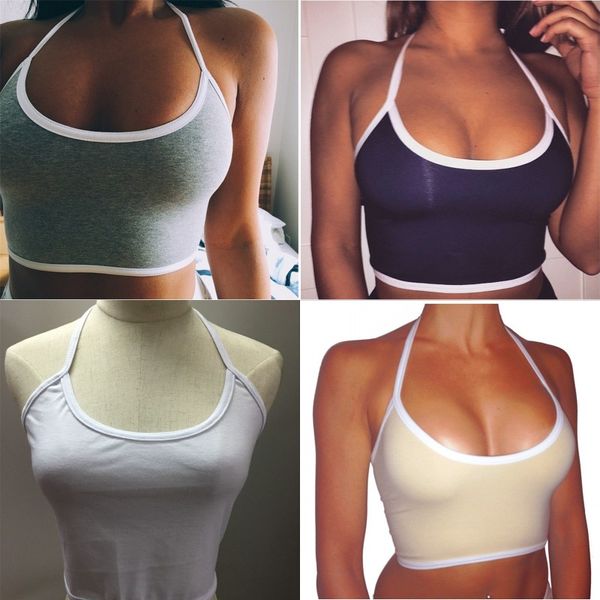 

solid color sports vest underwears ladies plus size bra corset push up yoga underpaid brassiere mujer ropa interior small sling 7mz b2