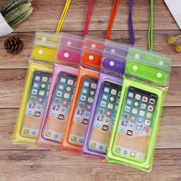 

air three fold velcro bag waterproof transparent diving mobile phone cover outdoor swimming touch screen loo