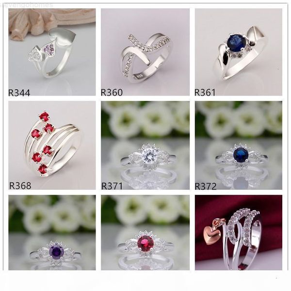 

k 10 pieces ;s mixed style women gemstone sterling ,high grade burst models fashion 925 silver ring gtr54 online for, Golden;silver