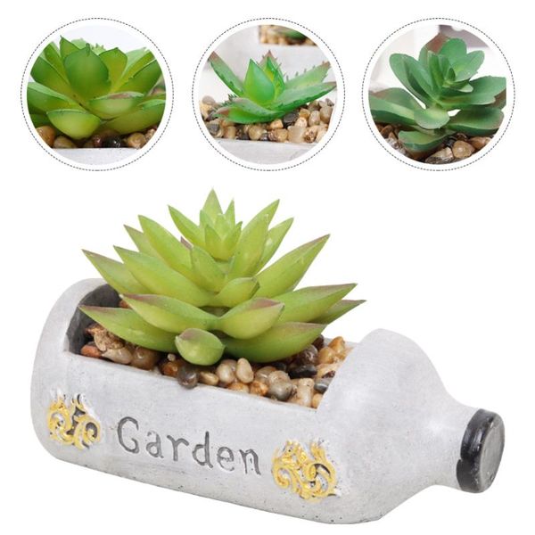 

1pc artificial potted plant adornment lifelike simulation succulent plant decor