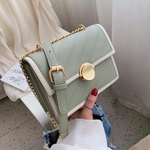 

lock women messenger bag summer female 2020 new fresh chain small square crossbody bag fashion luxury shoulder tide handbag
