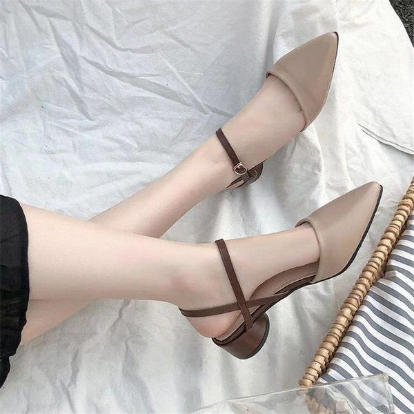 

zanpace platform women sandals spring buckle strap low-heeled shoes for women ankle strap heels summer fashion platform shoes, Black