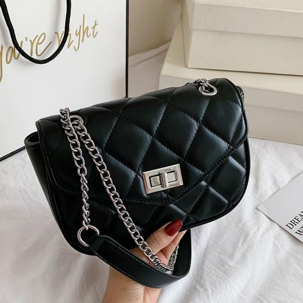 

lattice small square crossbody bag 2021 fashion new pu leather women designer handbag chain shoulder messenger bag