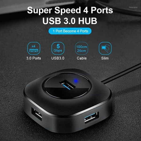 

hubs 4 ports mini usb hub 3.0 2.0 multi splitter adapter speed multiple 3 hab usb3.0 port usb-hub expander for pc1