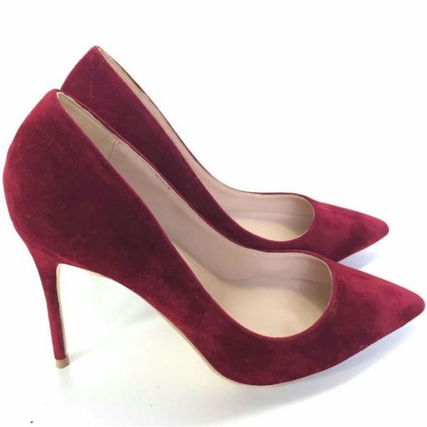 

keshangjia women pumps pointed toe high heel female fashion ol heels shoes women red pumps shoes lj200928, Black