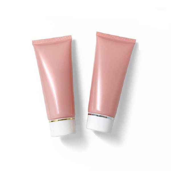 

storage bottles & jars empty 100g 100ml facial cleaner soft tube bright pink refillable cosmetic container makeup emulsion squeeze 25 pcs/lo