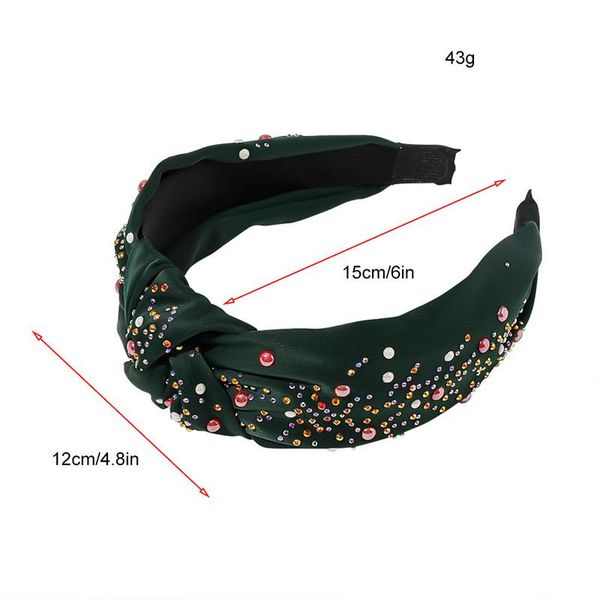 

vintage colorful rhinestone women wide side hair hoop headband casual cross knot head hoop non-slip hairband hair accessories q bbyvqq