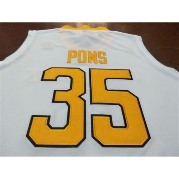 

rare121 tennessee vols yves pons #35 basketball players college real embroidery jersey size s-4xl or custom any name or number jersey, Black
