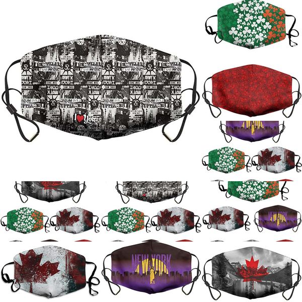 

designer dustproof face masks color city new york reusable mask pure cotton respirator fashion personality thin printings 4 noqvw