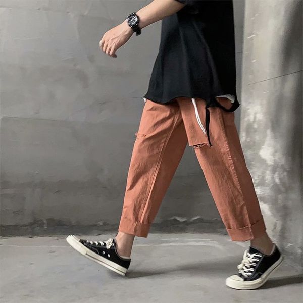 

fashion brand hip hop casual pants with holes for men, Black