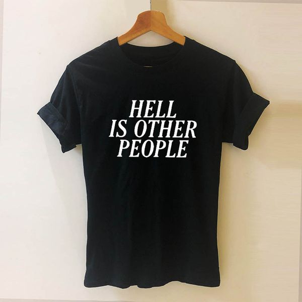 

hell is other people letters print casual cotton hipster funny for girl drop ship hoodie designers t shirts sweatshirt