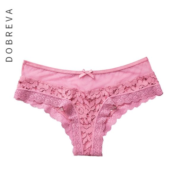 DOBREVA Damen-Unterwäsche mit floraler Spitze, sexy Mesh-Hipster-Höschen 201112