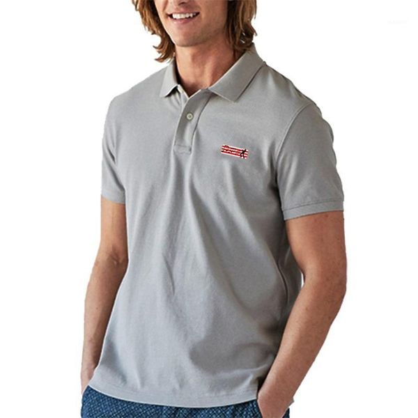 

2020 new arrival fashion embroidery short sleeve shirt men's 100% cotton polos male casual business 1, White;black