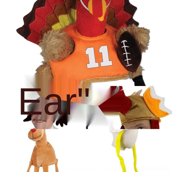 

652ko turkey halloween 9hjne leg turkey hat velvet thanksgiving decorative cock thanksgiving hat chicken