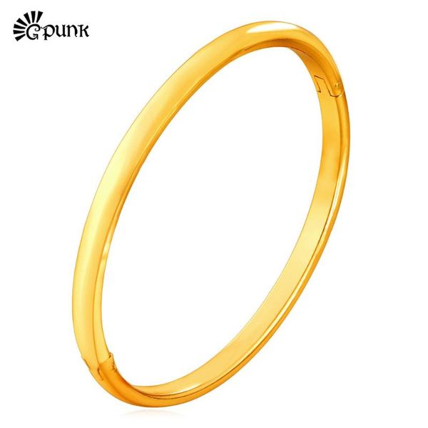 

classic design women round bangles yellow gold/rose gold/black gun color simple design women gift wholesale h5121g