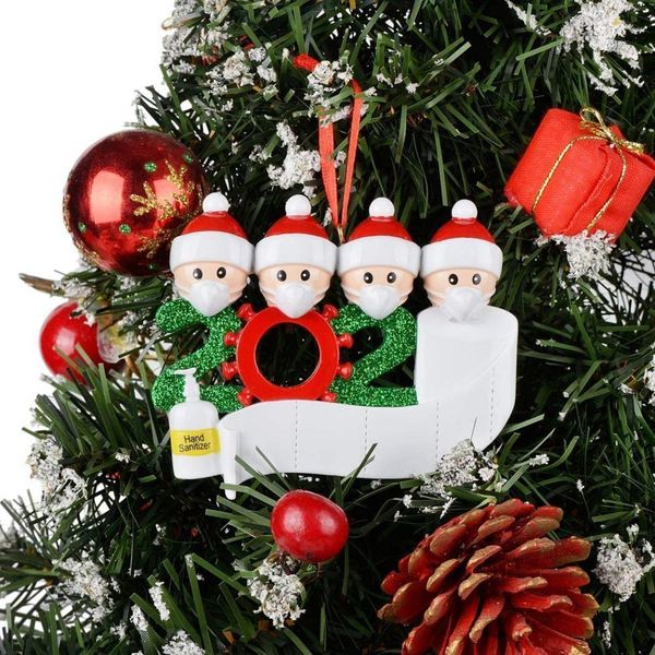 

personalized survivor ornament fashionw1lbfamily 3 4 2020 2 5 resin decorations masked hand-washed christmas tree hangin