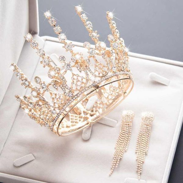 

new baroque crown high end hair super fairy red bridal dress headdress accessories 3, Silver