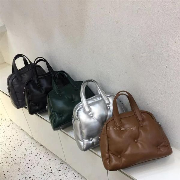 

cross body fashion space padded large capacity totes designer down cotton handbags luxury pu leather crossbody bag female big purses 2021