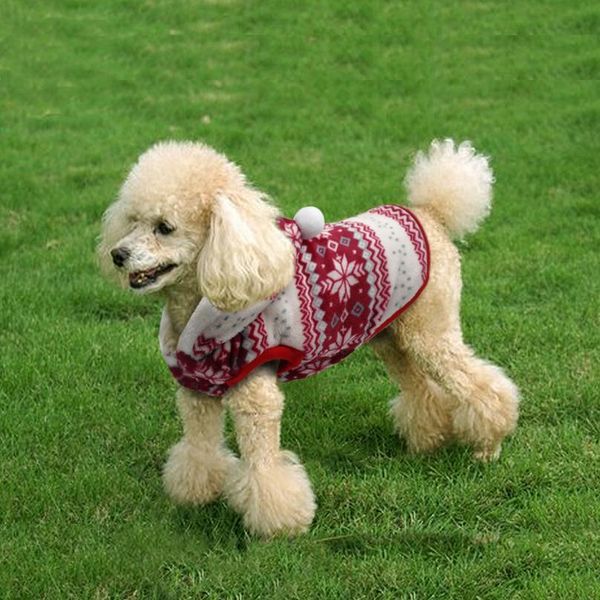 

winter warm pet dog coat clothes snowflake print christmas hoodie sweater for small med sqcmrc