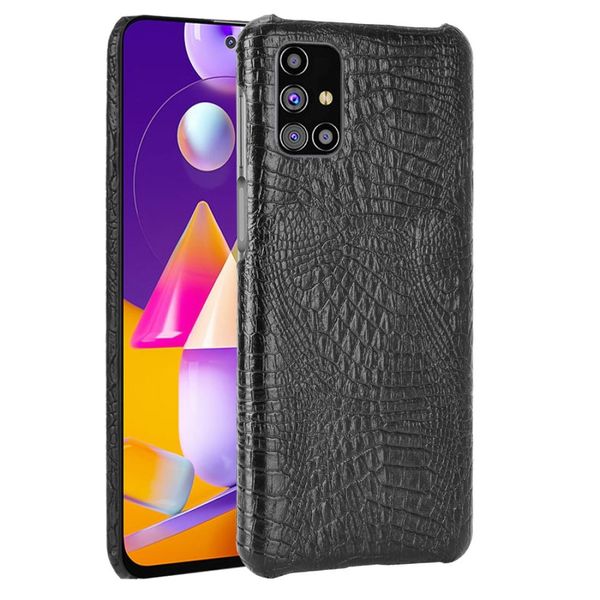 

for samsung galaxy m31s shockproof crocodile texture pc pu case