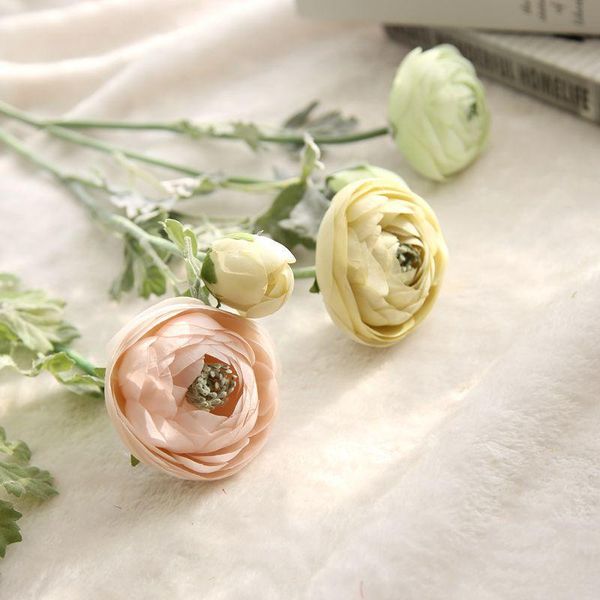 

7pcs/lot artificial flower branches rose silk flower home decoration garden fake decoration wedding background wall