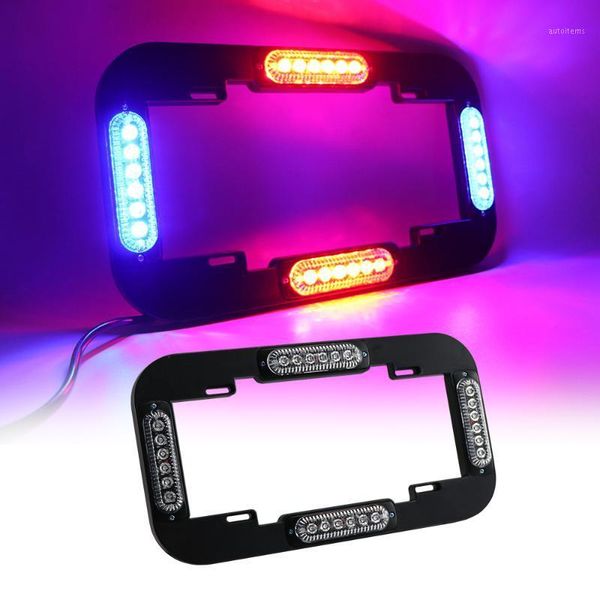 

13.5" license plate strobe light 24w 24 led emergency traffic adviser warning flash strobe lights1