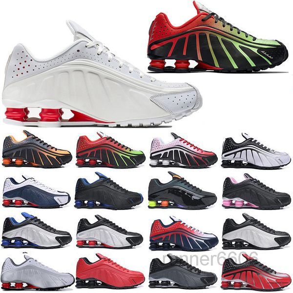 

usa challenge red r4 shoe chaussures metallic silver gold casual shoes triple black white kanye mens trainers zapatos kk6n