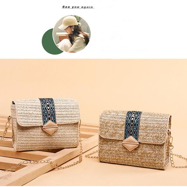 

мода лето дамы rattan соломы сумка сплетенная crossbody пляжные сумки сумки сумки