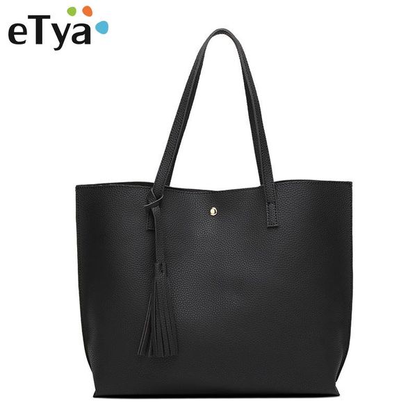 

fashion women bag large size female handbag ladies shoulder bag pu leather casual large capacity tassel travel