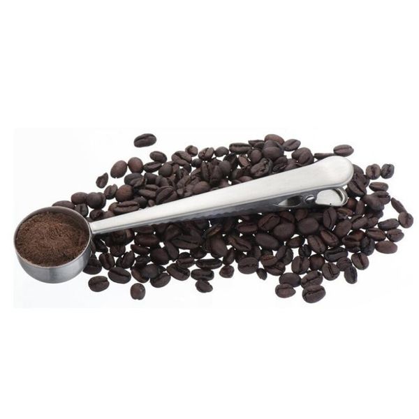 

christmas multifunctional stainless steel coffee measuring scoop with bag clip sealing tea measuring spoon k jllsib lajiaoyard