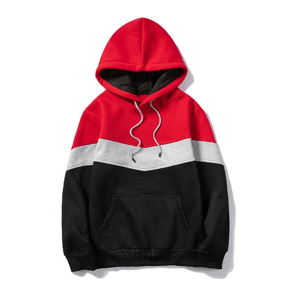 

2021 new new mens hoodies casual sweatshirts fashion hooded streetwear hip-hop men sportshirts warm patchwork pullovers autumn vmvn, Black