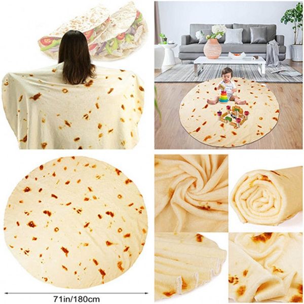 

90cm 150cm mexican burrito blanket tortilla household blankets child comfortable food throw blankets bedspreads seashippin 66 j2