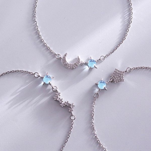 

beidou seven star bracelet female ins japanese and korean creative simple personality student boudoir bracelet diamond chain shining star mo, Golden;silver