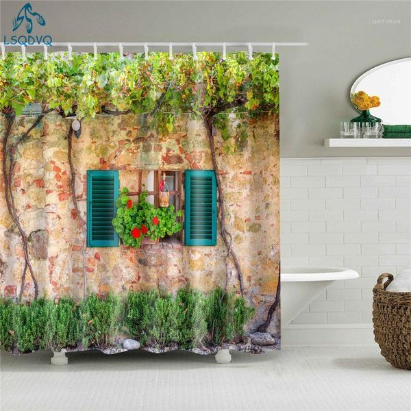 

shower curtains waterproof bath 3d flowers printing custain for bathroom polyester screen home decoration1