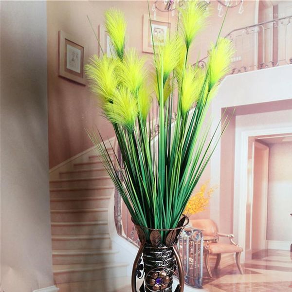 

93cm 7 heads fake reed grass large artificial plants silk onion grass plastic plants bouquet for home wedding office decoration1