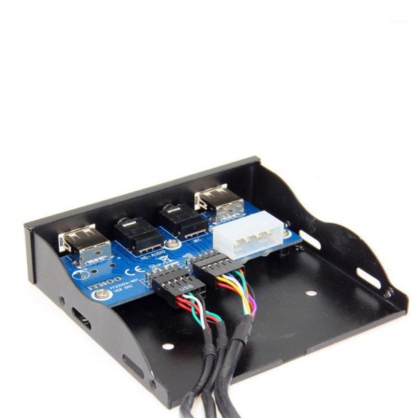 

usb 3.0 2 port 3.5in multifunction open floppy bay front panel high speed deskhd output plug and play metal adapter hub1