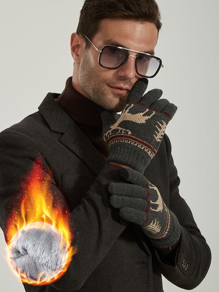 

перчатки мужские теплые плюшевые хлопка холодное доказательство студентов корейский моды велогонки в осенне-зимний период, Blue;gray