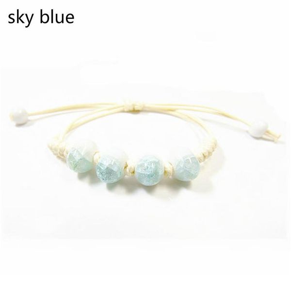 

jingdezhen ceramic jewelry 8mm ice cracked bead four bead cracked glazed porcelain bead braided bracelet (multi-color o sqcfjy