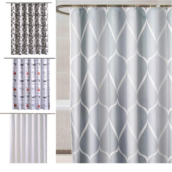 

водонепроницаемая ванная для ванны геометрическая напечатанная для ванной комнаты для душа набор с 12 крючками водонепроницаемый ванная комн