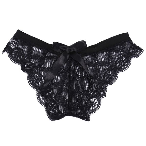 

japan style women lingerie g string lace underwear femal t-back thong sheer panties ransparent knickers, Black;pink