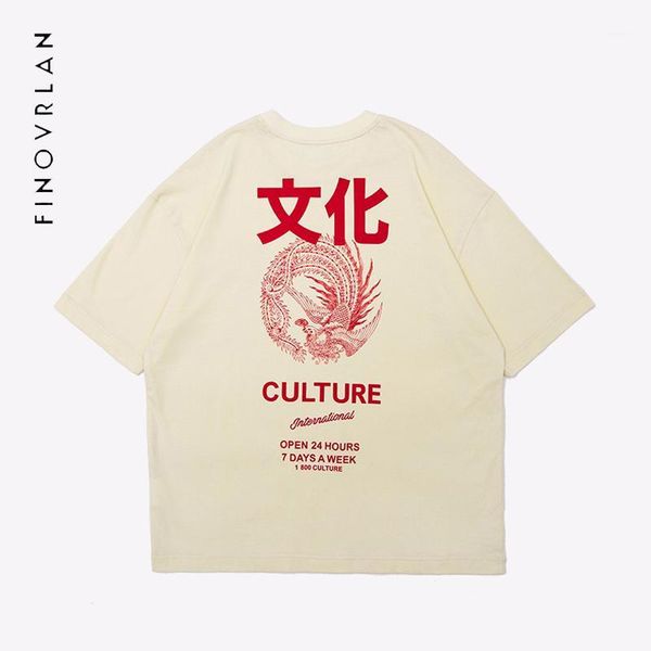 

men's t-shirts 2021 ripped hip hop oversize t shirt stree twear mens chinese character culture print t-shirt short sleeve cotton1, White;black