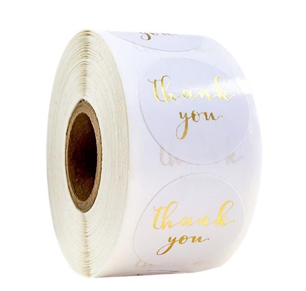 

pink paper label stickers gold thank you sticker scrapbooking 500pcs for wedding gift card business packaging sta jlljcw eatout