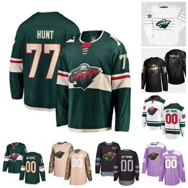 

custom minnesota wild brad hunt devan dubnyk eric fehr greg pateryn greenway jt brown 2020 hockey jerseys women stitched, Black;red