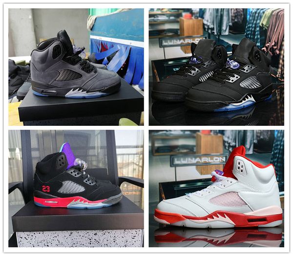 

5 gs pink white gym red triple black grey men basketball shoes jumpman 5s 3 mens sports sneaker with box